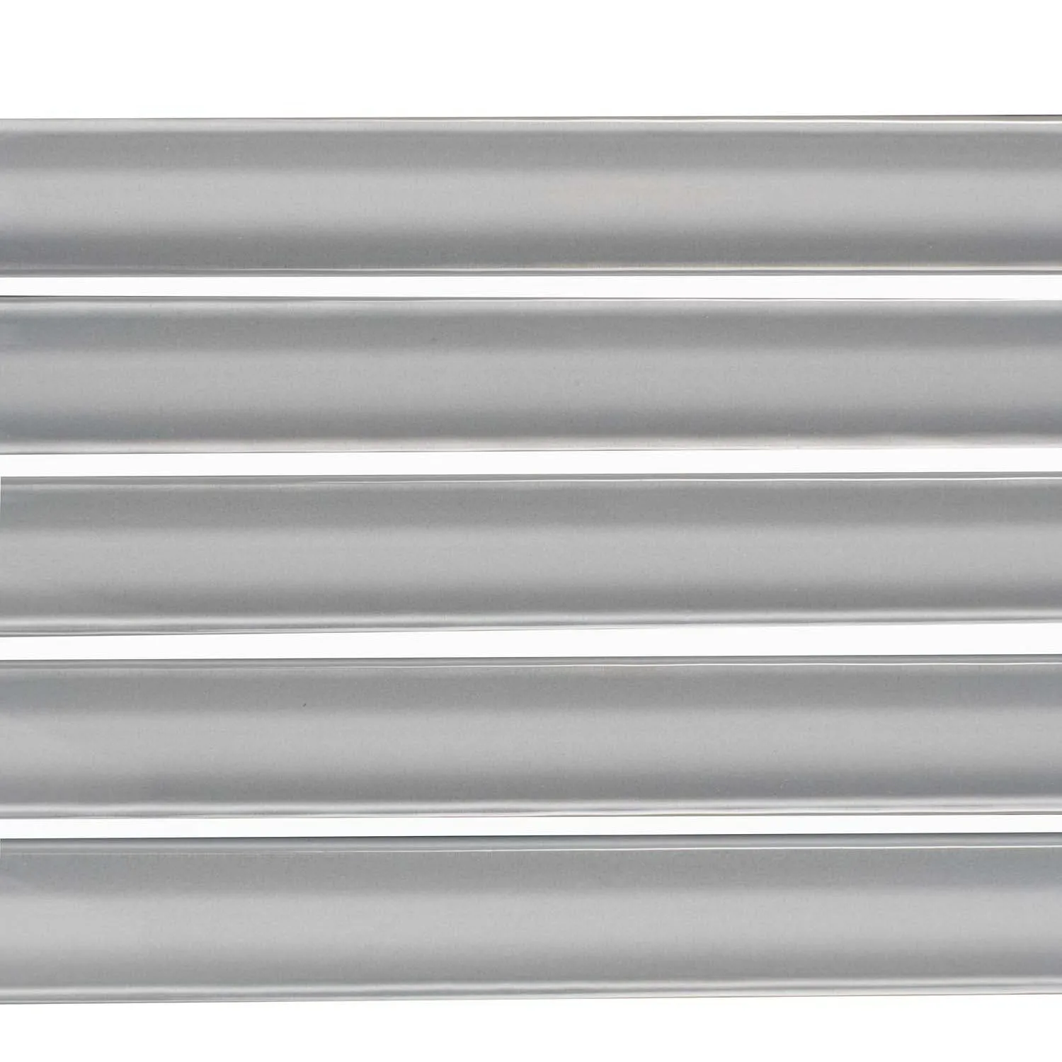 10 pack Gray 0.6-in W x 12-in L High-Quality Glass Glossy Pencil Liner Tile Trim (0.5 Sq ft/case) - Sample