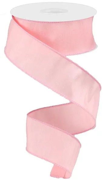 1.5 Inch By 10 Yard Soft Pink Dupioni Ribbon
