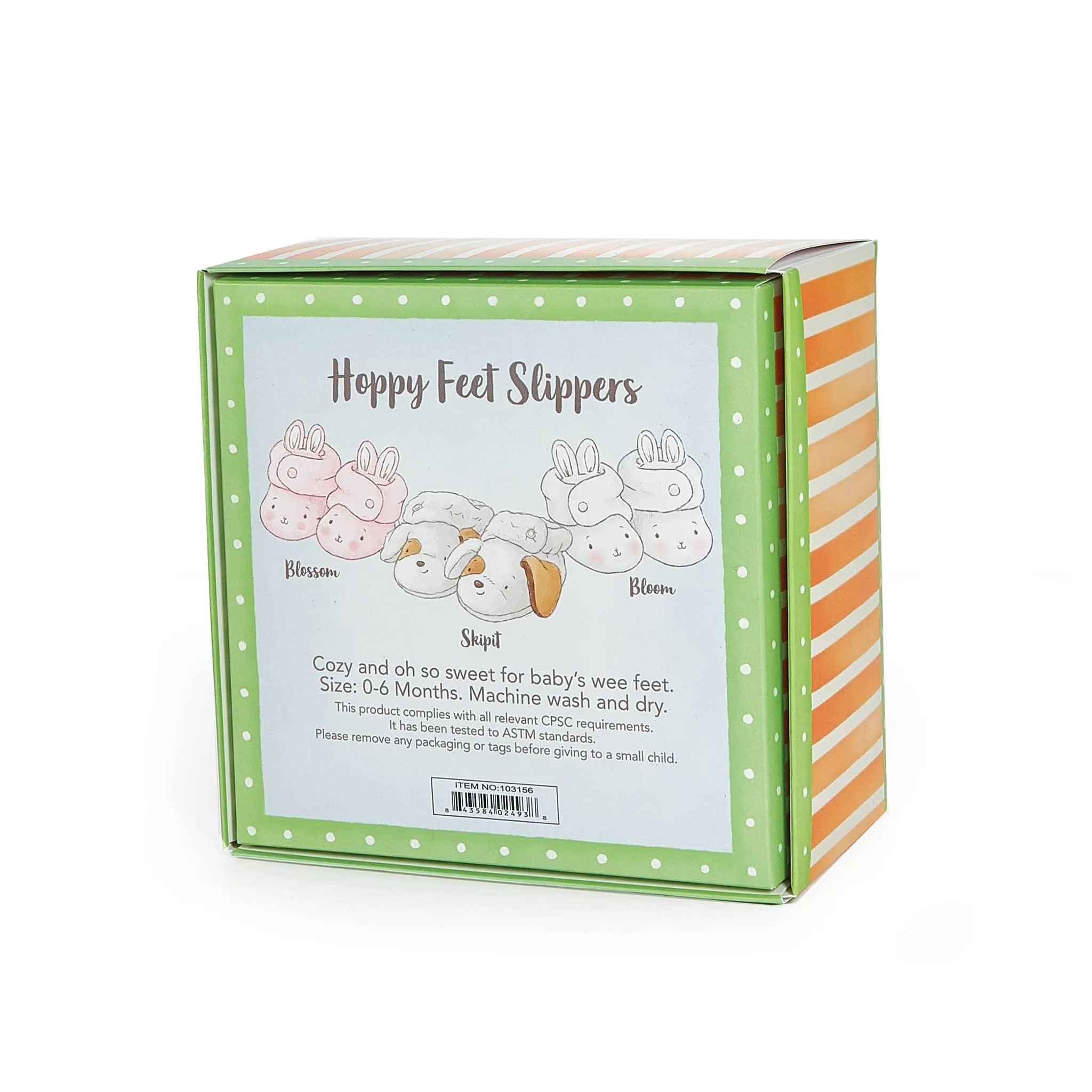Baby Girl Layette | Blossom Bunny Hoppy Feet Slippers | Bunnies by the Bay