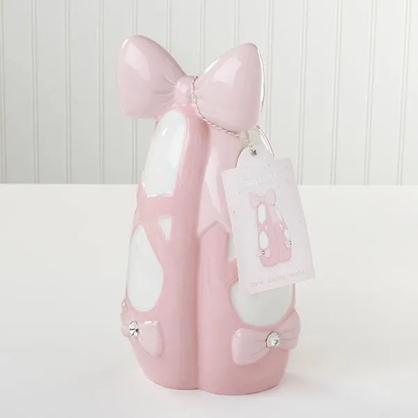 Ballet Slippers Porcelain Bank