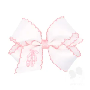 Ballet Slippers Stitch Bow with Embroidery