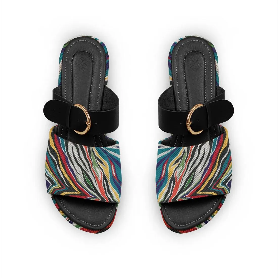 Black Buckle Slide Slipper Skin Colors