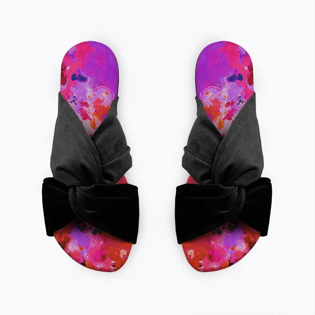 Black Chappal Flip Flop Reds