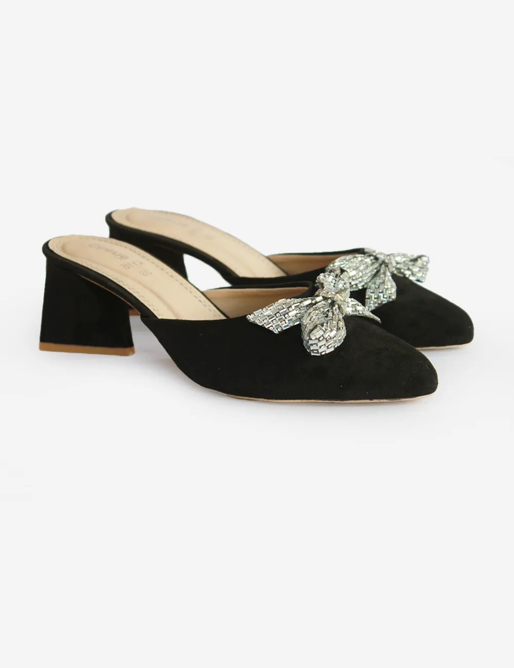 Black | Heel Fancy Slippers for women
