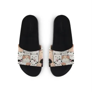 Black Slide Slipper Cute Pets