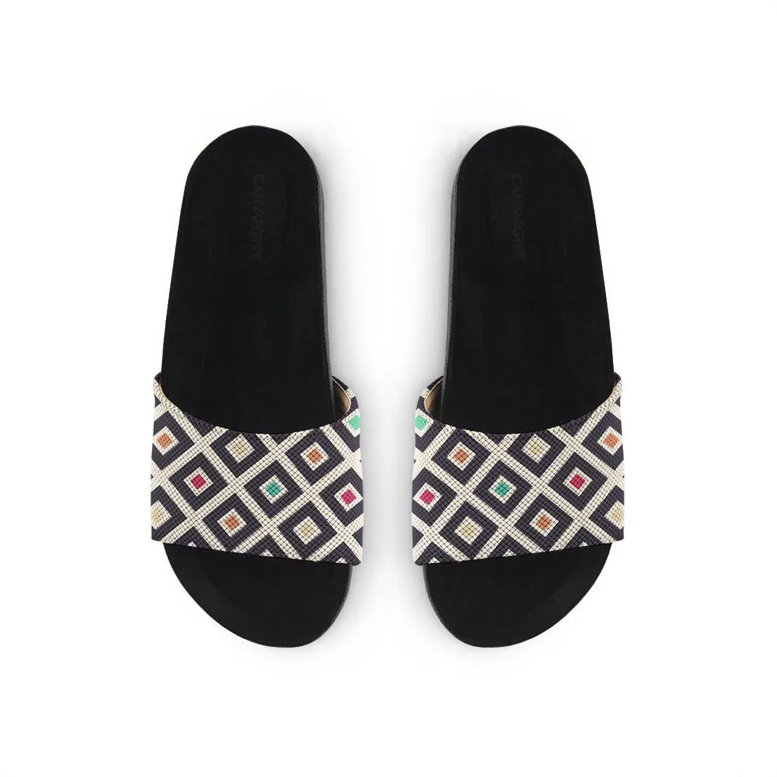 Black Slide Slipper Polygons