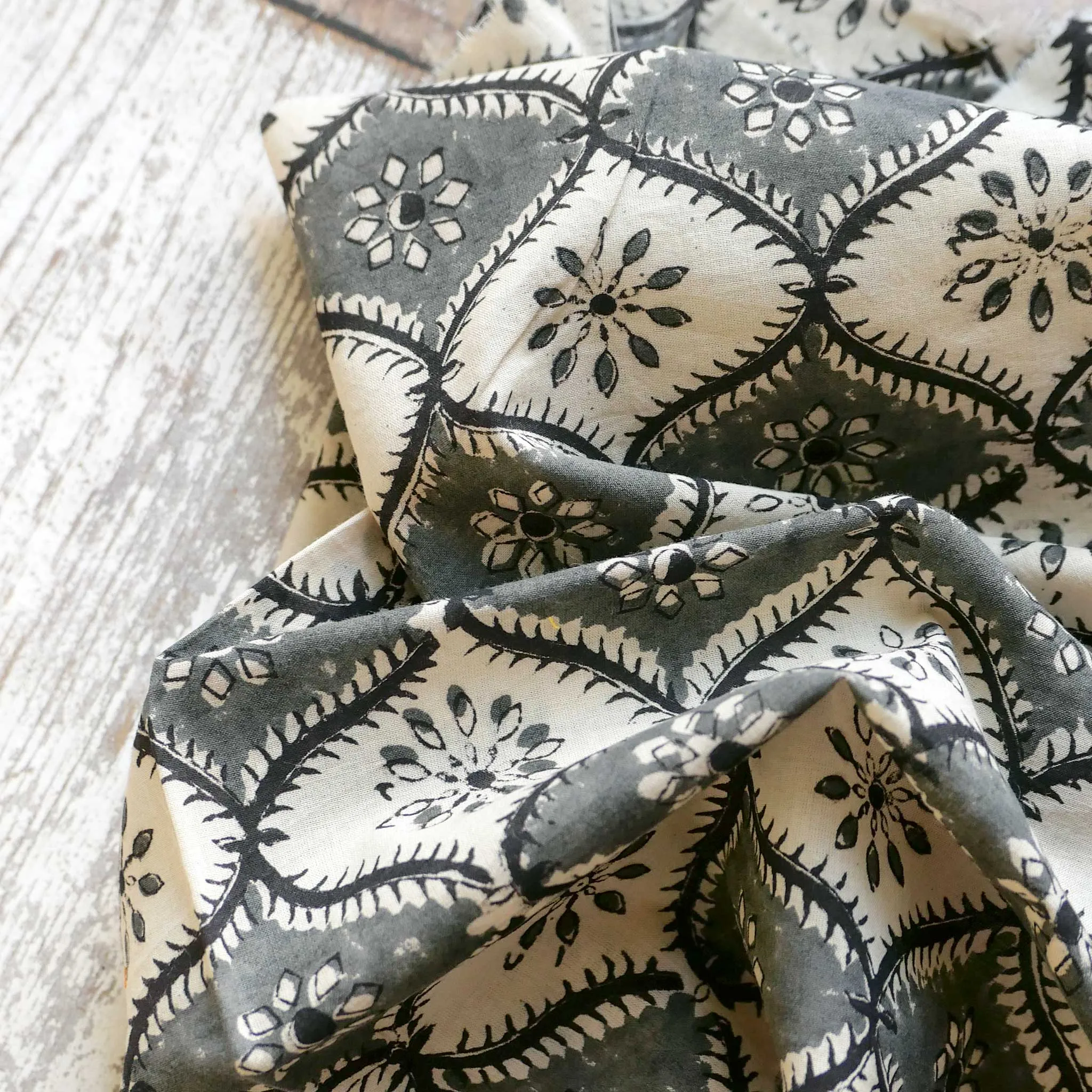 Block Print Marquise Grey