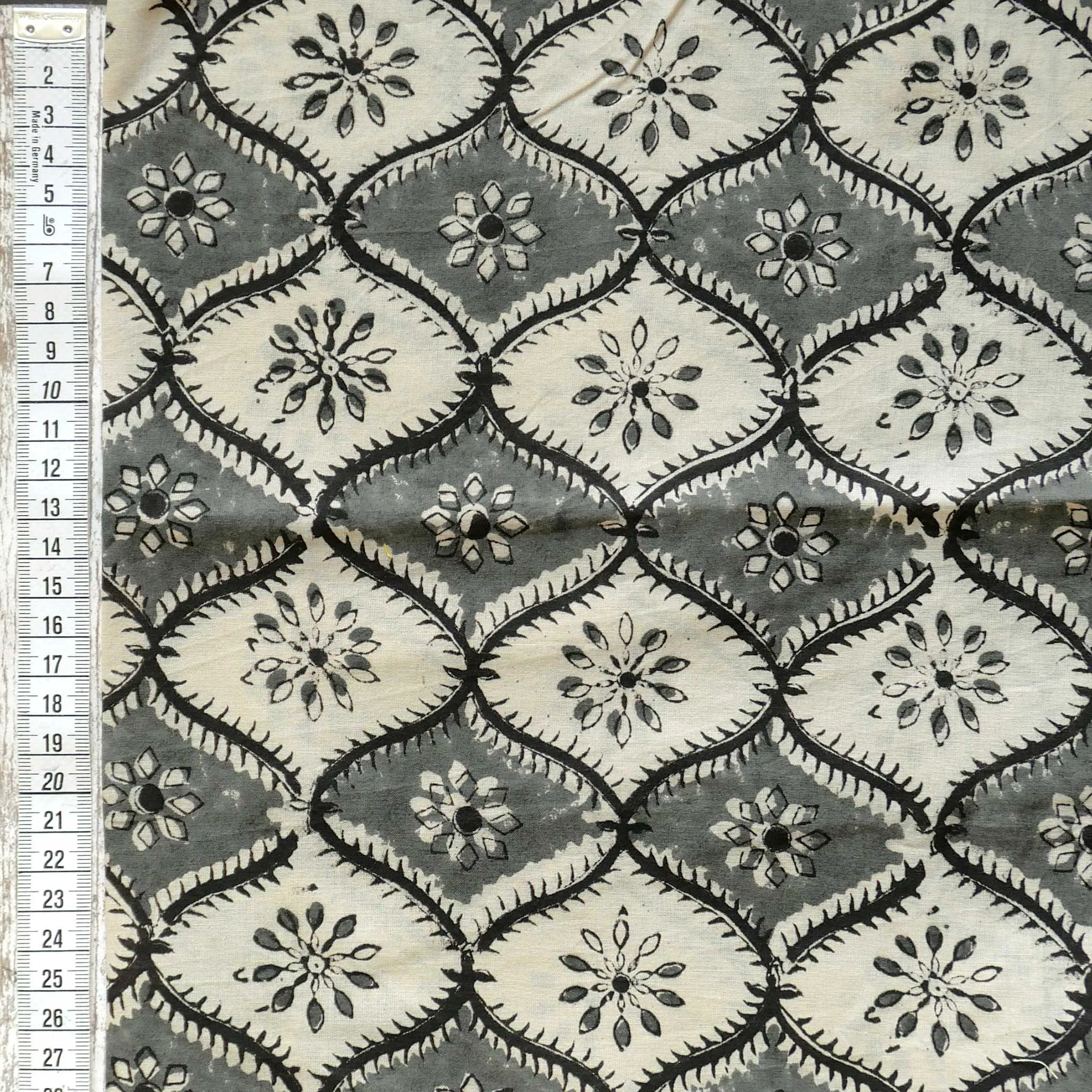 Block Print Marquise Grey
