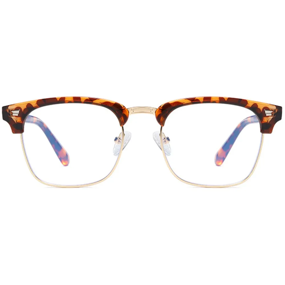 Blue Light Glasses for Computer Anti Glare Half Frame Clubmaster
