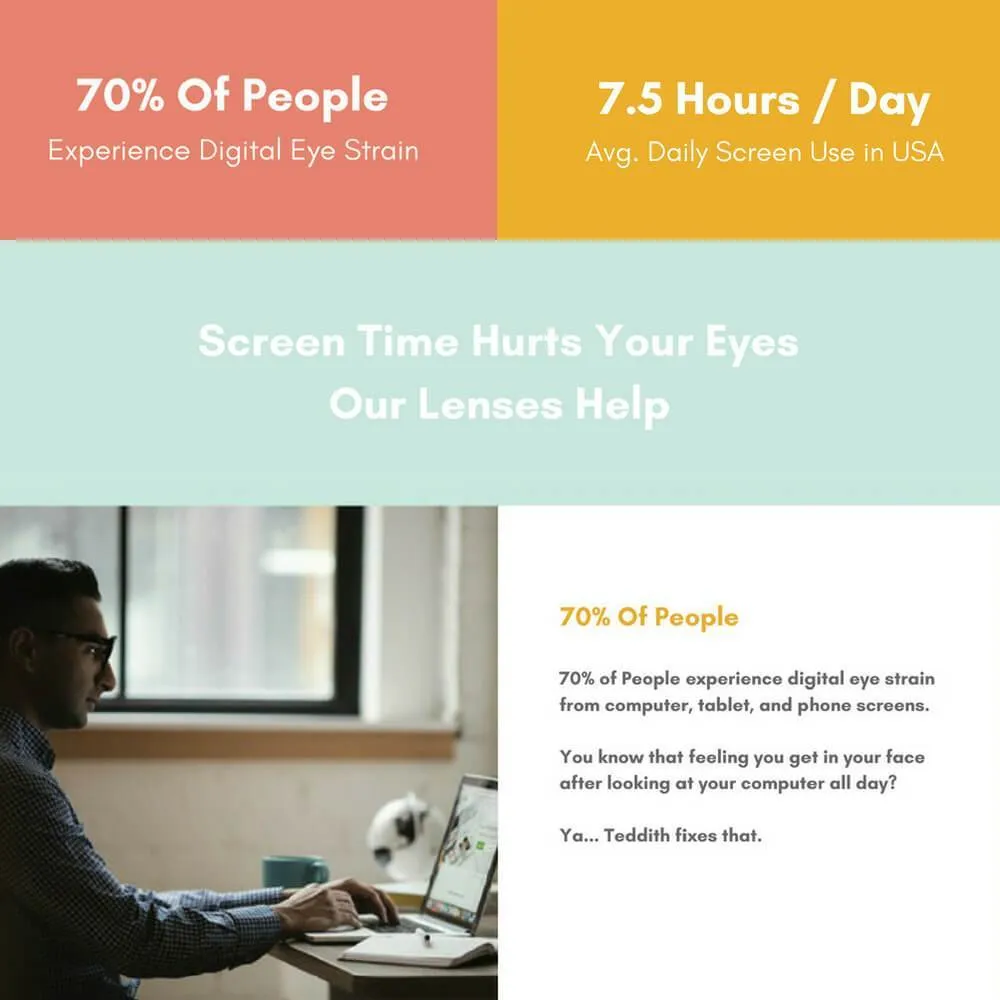Blue Light Glasses for Computer Anti Glare Half Frame Clubmaster