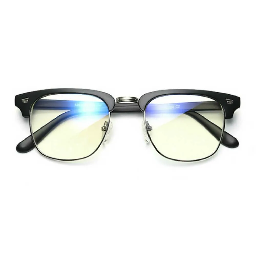 Blue Light Glasses for Computer Anti Glare Half Frame Clubmaster