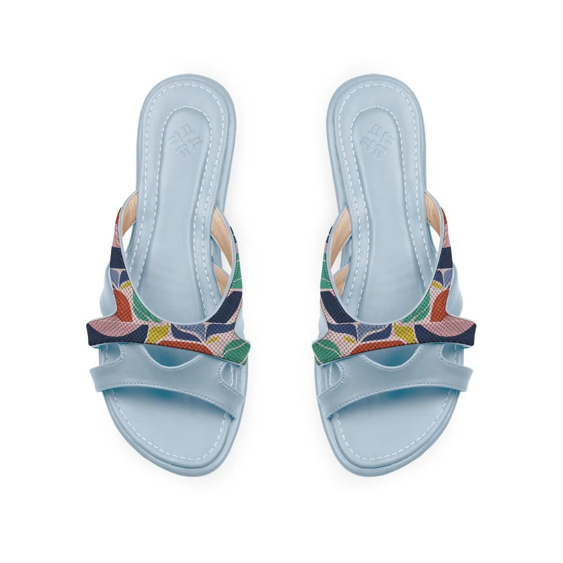 Blue Split Slipper Blooming Pink
