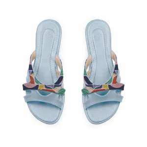 Blue Split Slipper Blooming Pink