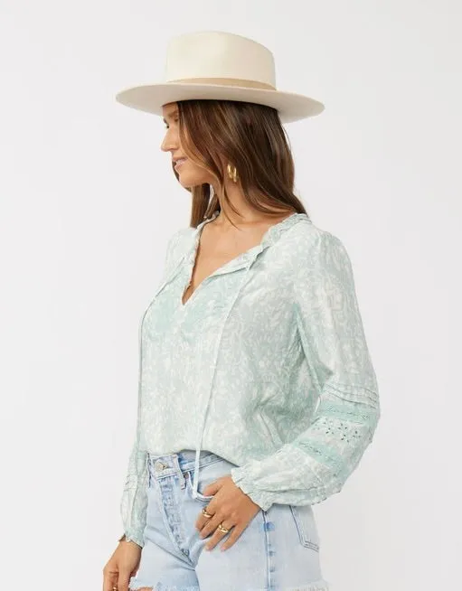 Calm And Cool Floral Embroidered Top