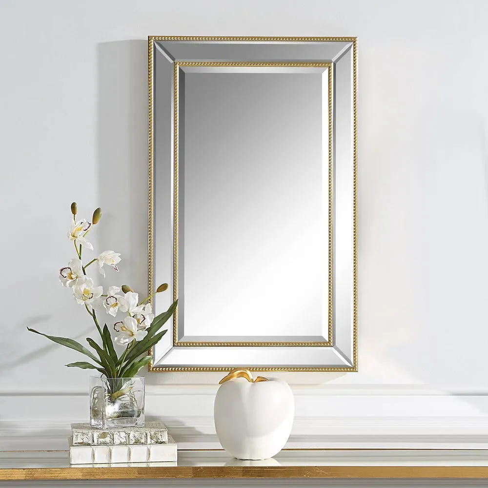 Casa Bella Living Outlining Inner And Outer Gold Framed Mirror