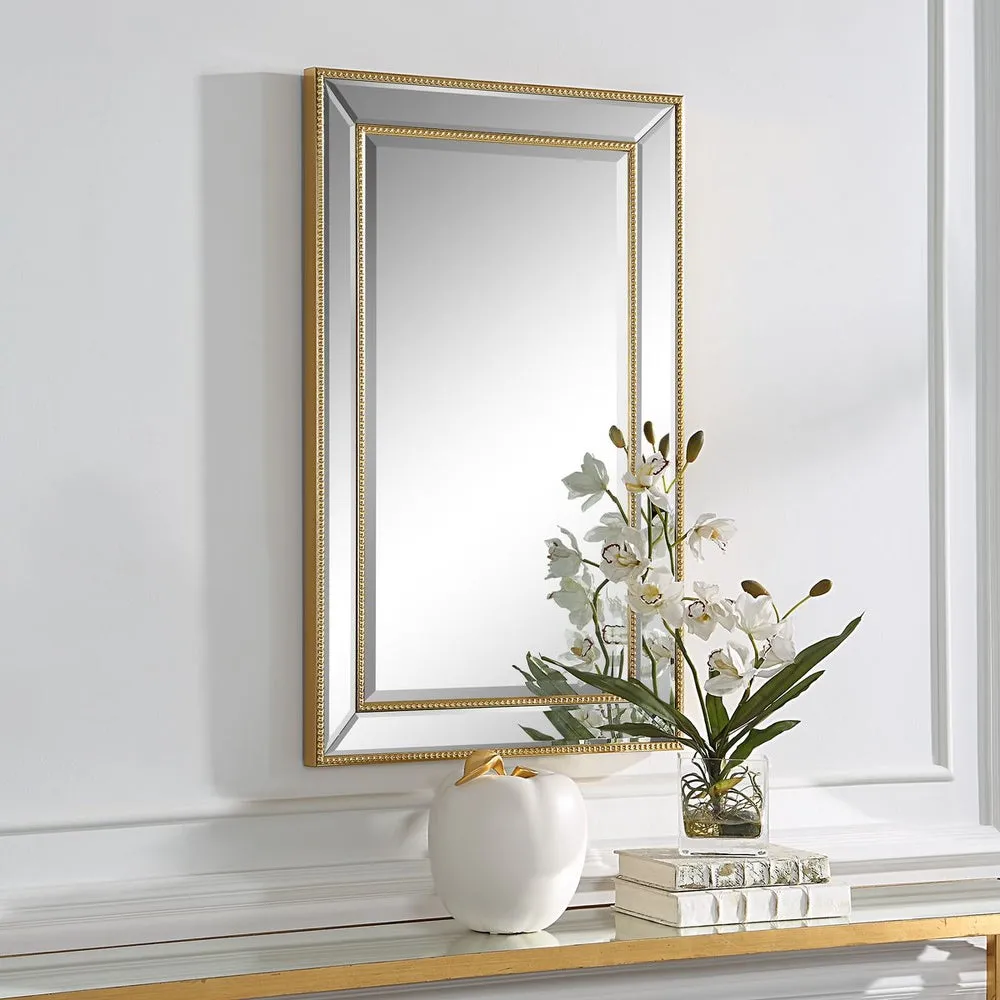 Casa Bella Living Outlining Inner And Outer Gold Framed Mirror