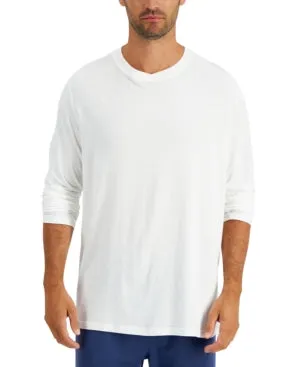 Club Room Mens Chatham Long Sleeves Crewneck Pajama Top
