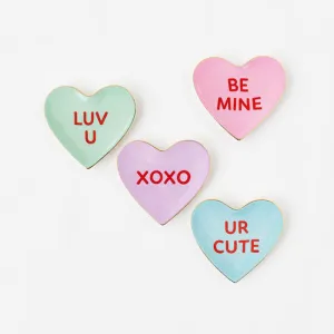Conversation Candy Heart Trinket Dish, 4 styles