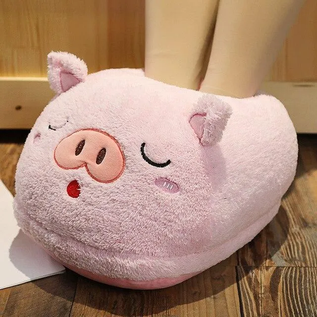 Cosy 2-in-1 Animal Plush Slipper