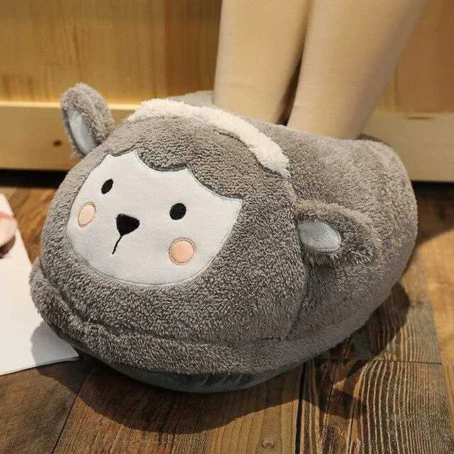 Cosy 2-in-1 Animal Plush Slipper