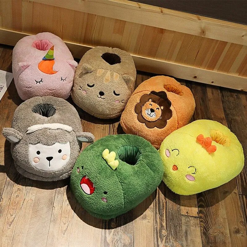 Cosy 2-in-1 Animal Plush Slipper