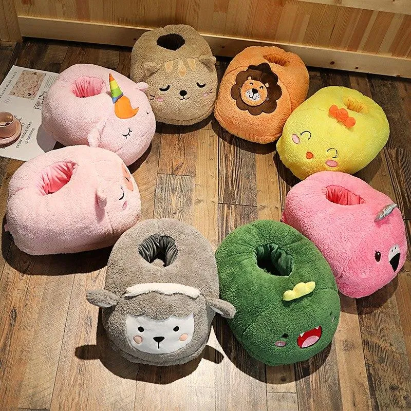 Cosy 2-in-1 Animal Plush Slipper