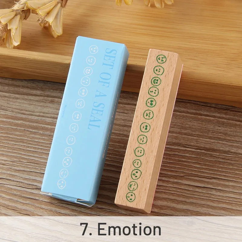 DIY Decoration Flower Border Long Wooden Rubber Stamp