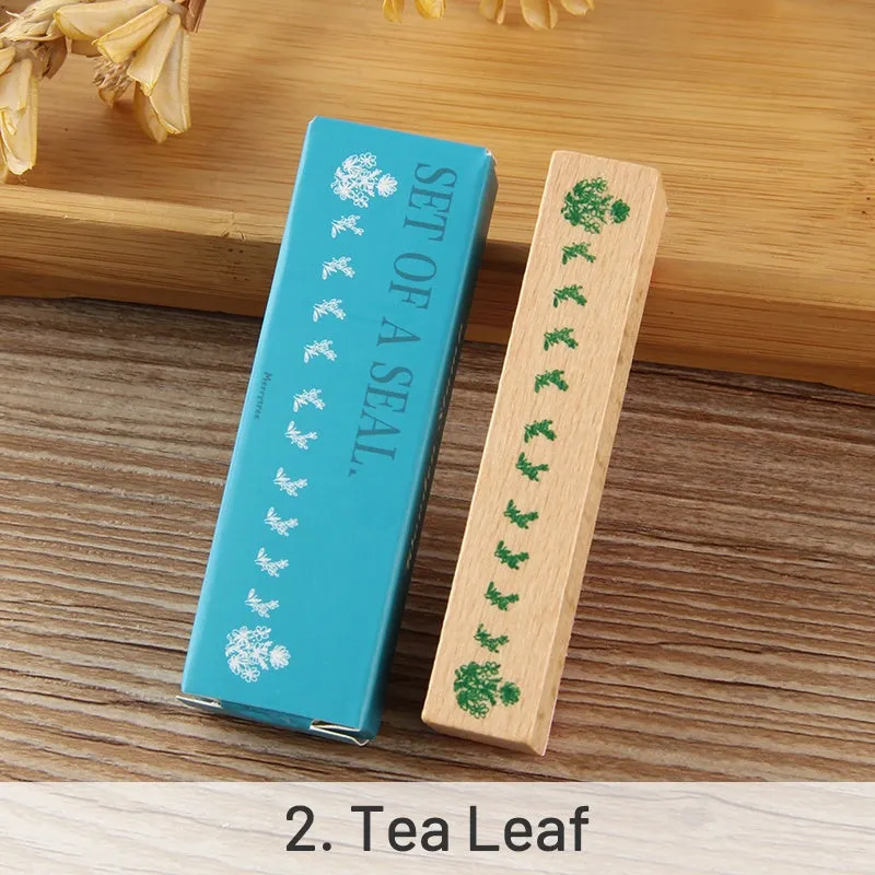 DIY Decoration Flower Border Long Wooden Rubber Stamp