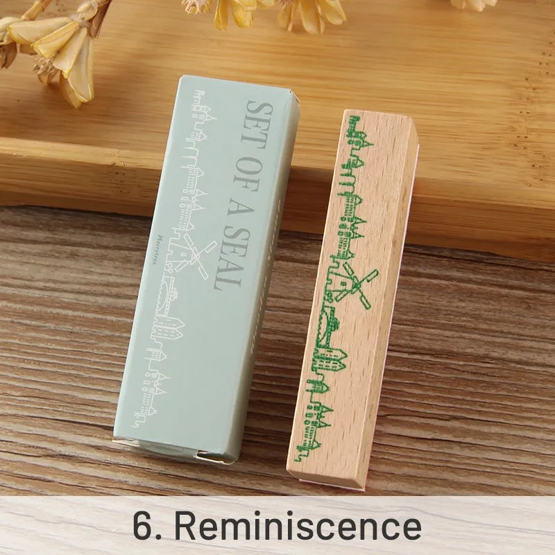 DIY Decoration Flower Border Long Wooden Rubber Stamp
