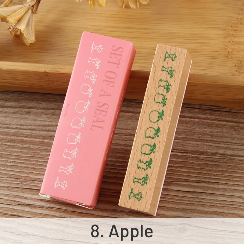 DIY Decoration Flower Border Long Wooden Rubber Stamp