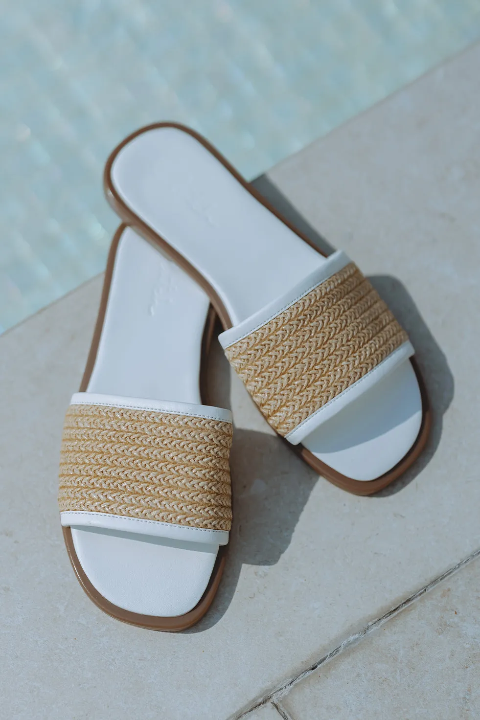 ELLA SLIPPERS - WHITE
