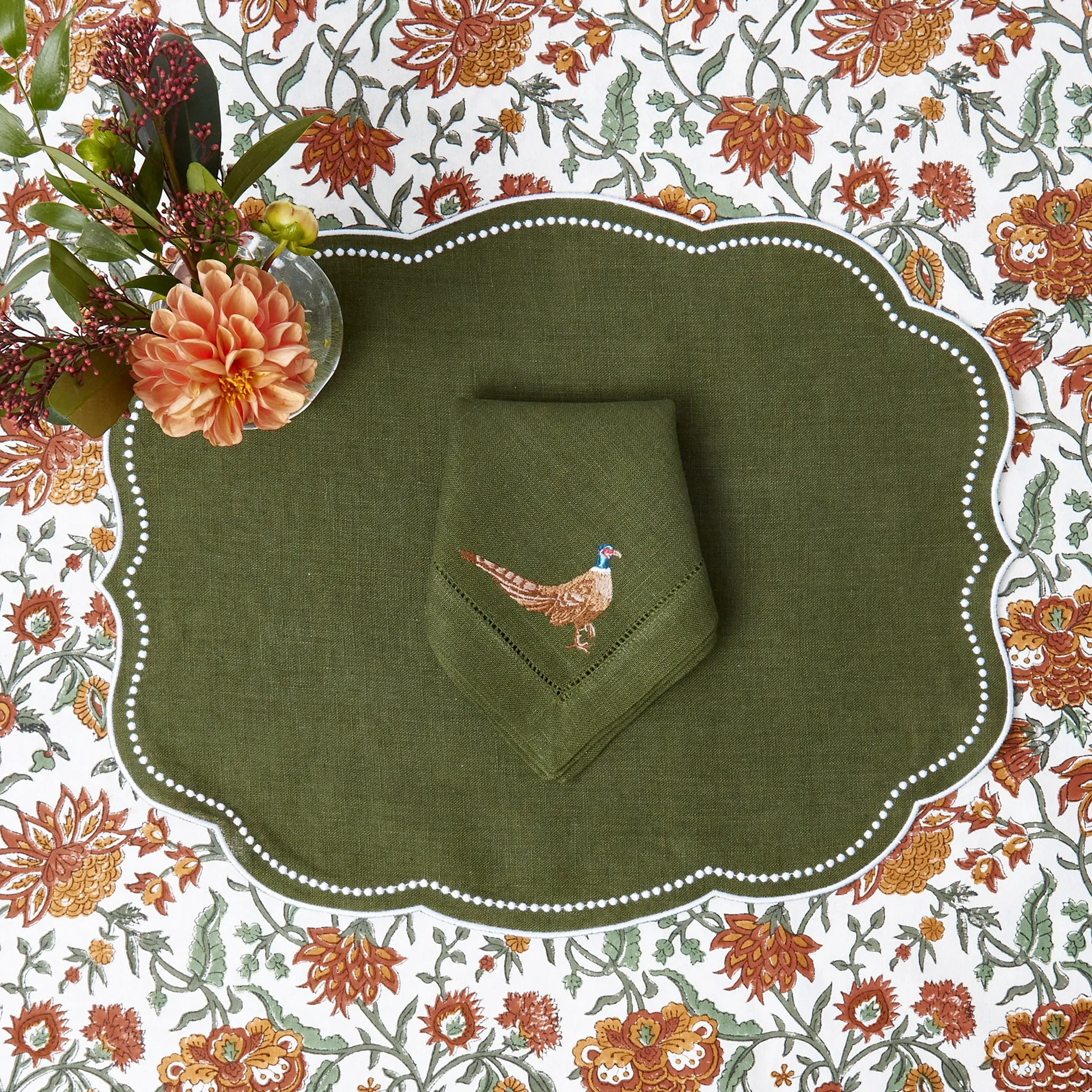 Eloise Green Placemats (Set of 4)