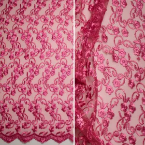 Embroidered Lace BF-2279 Dark Pink