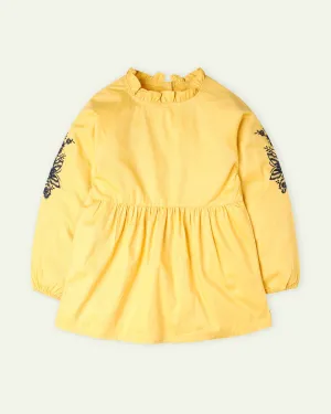 Embroidered Yellow Top