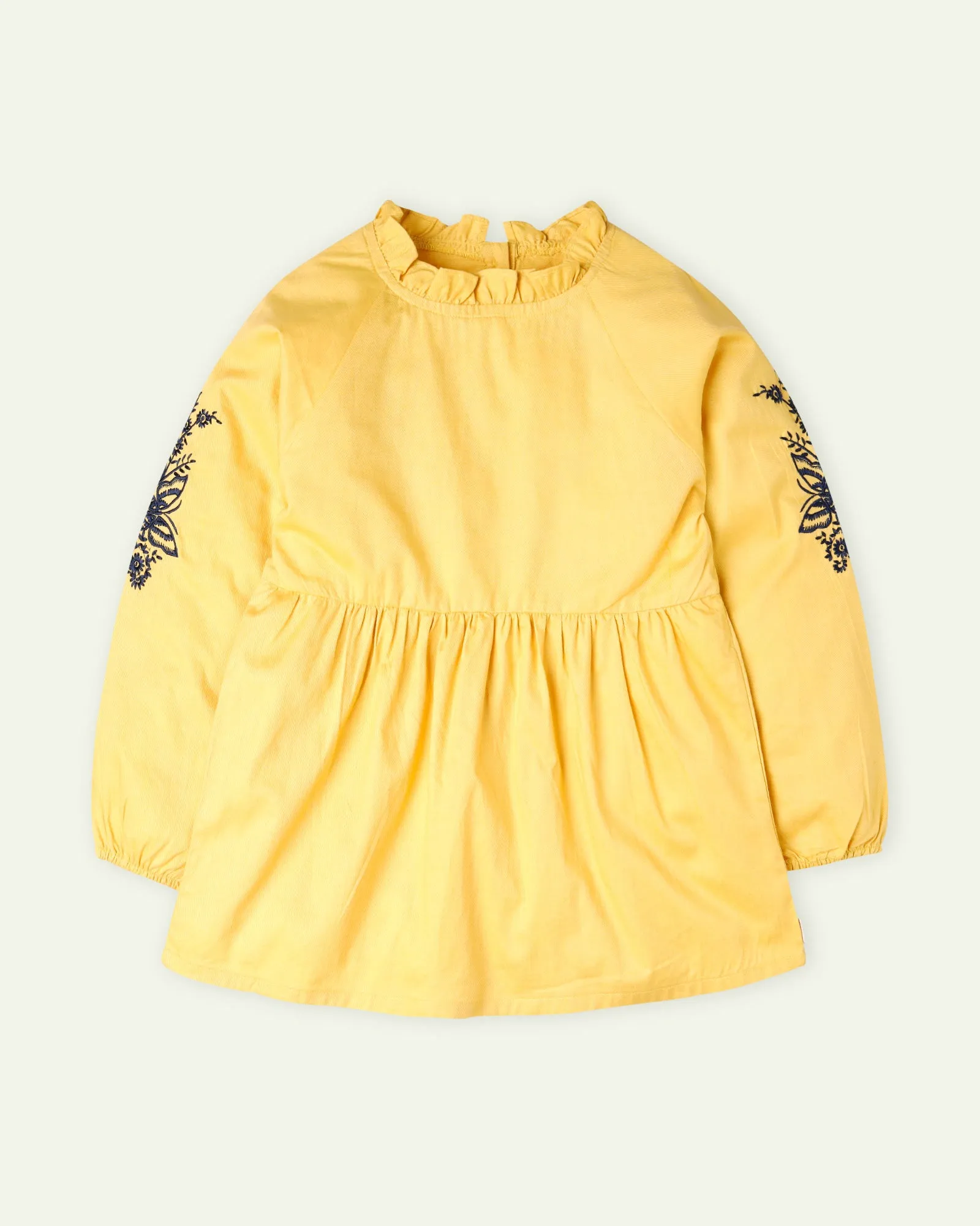 Embroidered Yellow Top