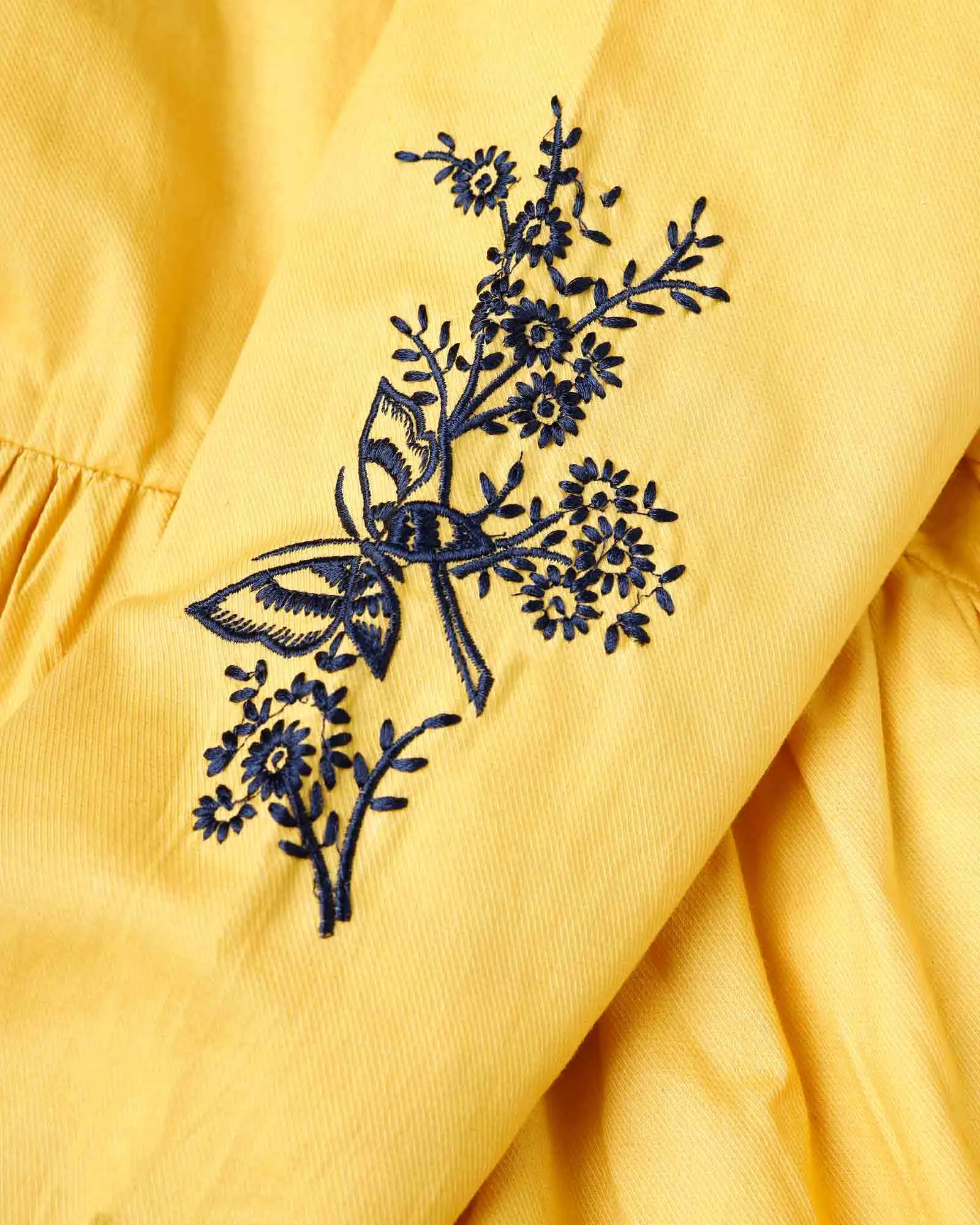 Embroidered Yellow Top