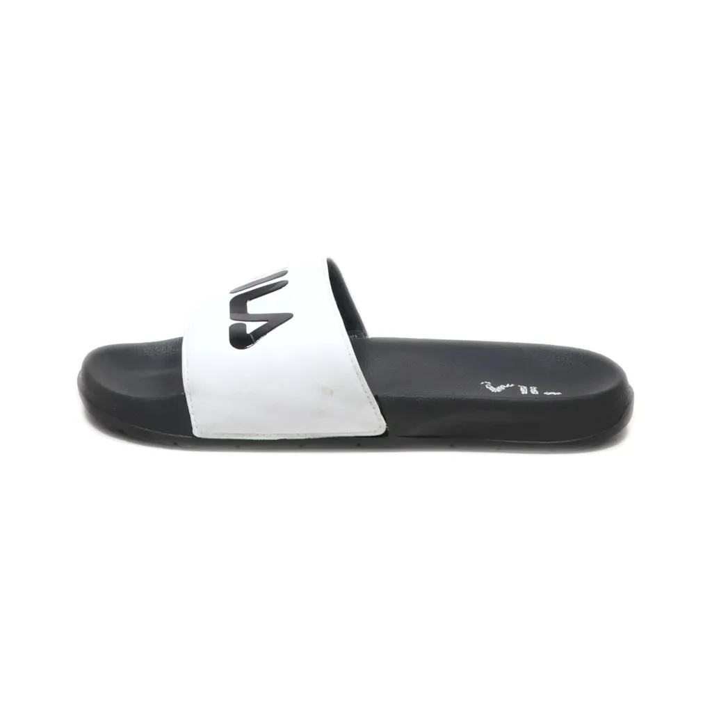 Fila Slippers Leather Black Colour For Women