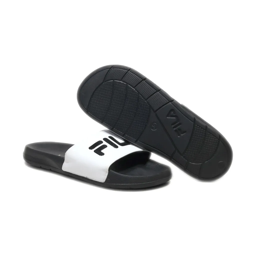 Fila Slippers Leather Black Colour For Women