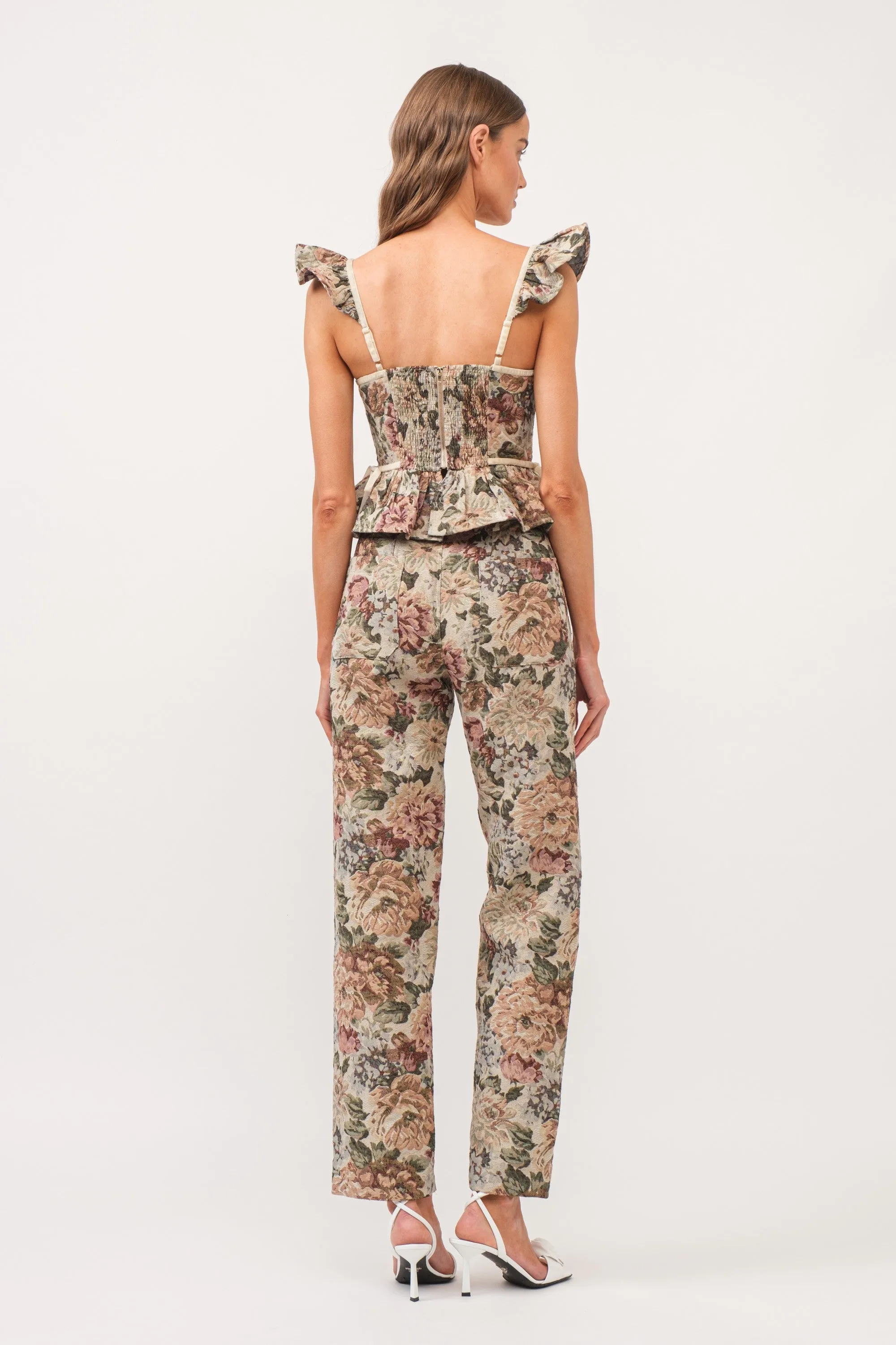 Floral Printed Jacquard Top