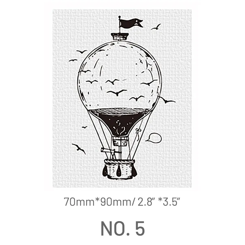 Flying House Series Rubber Stamp