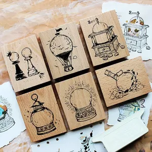 Flying House Series Rubber Stamp