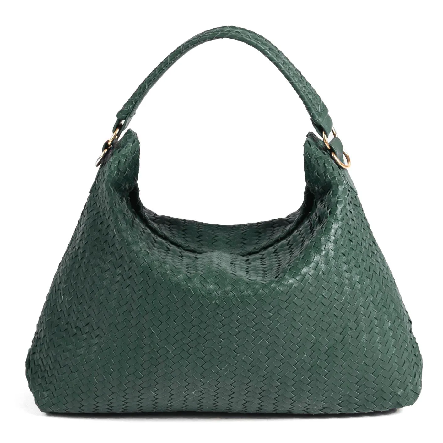 Handmade Woven Original Leather Bag-Green