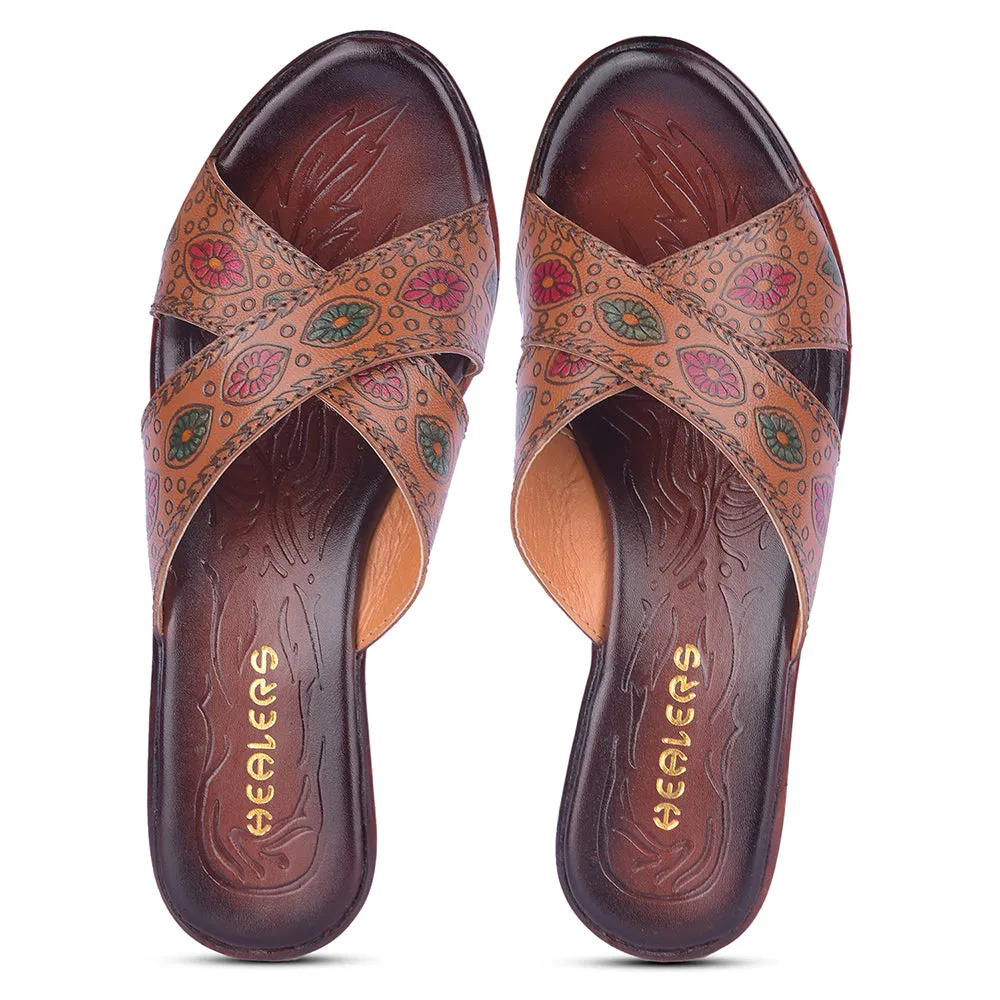 Healers By Liberty Women TLO-60 Tan Fashion Slippers