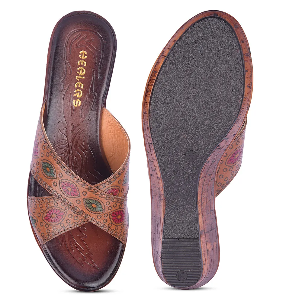 Healers By Liberty Women TLO-60 Tan Fashion Slippers