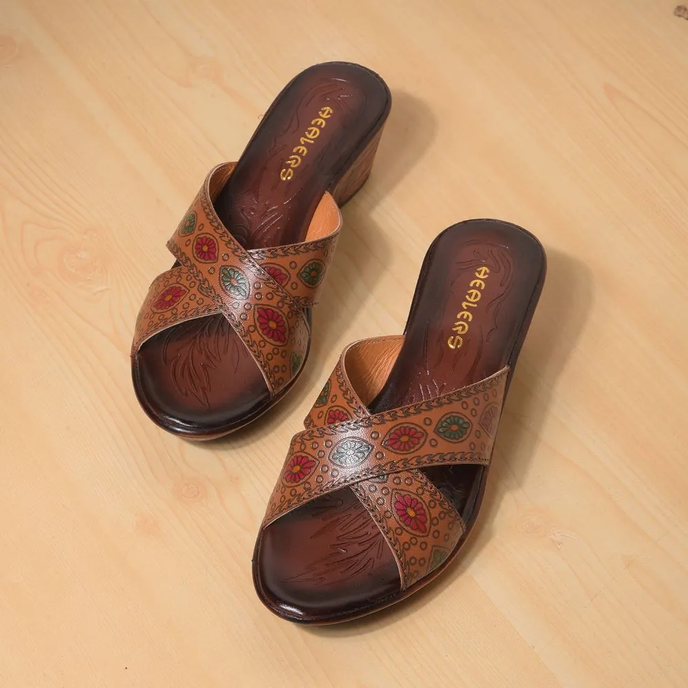 Healers By Liberty Women TLO-60 Tan Fashion Slippers