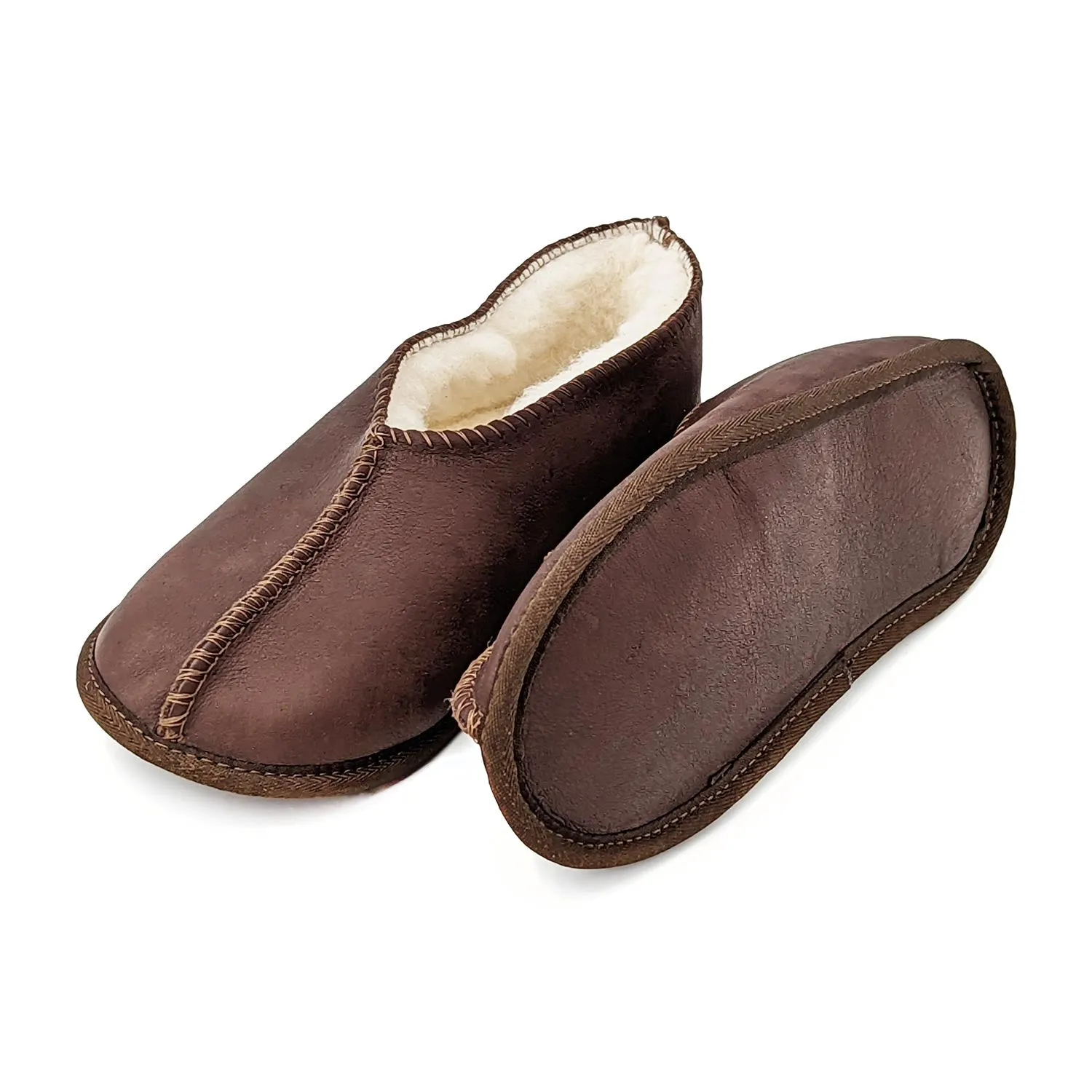 KARU Shloffy Leather Slippers - Choc Brown Soft-Sole