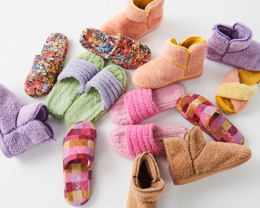 Kip & Co - Quilted Sherpa Adult Slipper (Poochie Pink)