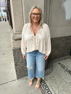 Love Embroidery Top