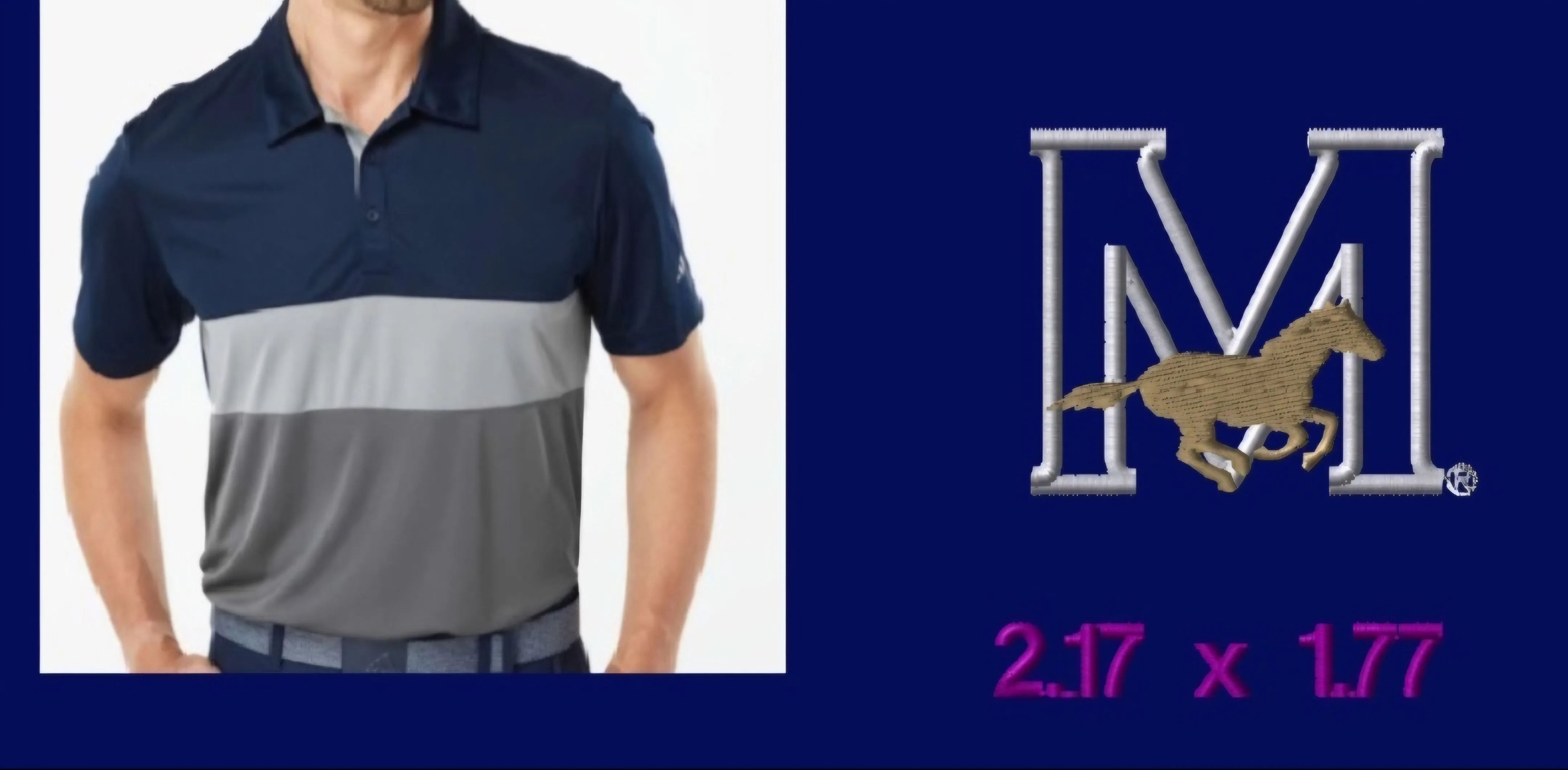 MENS ADIDAS STRIPED POLO