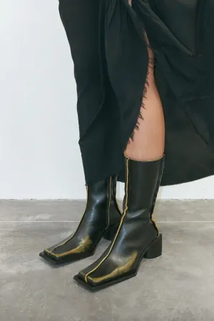 Miista - Reiko Boot: Black Mustard